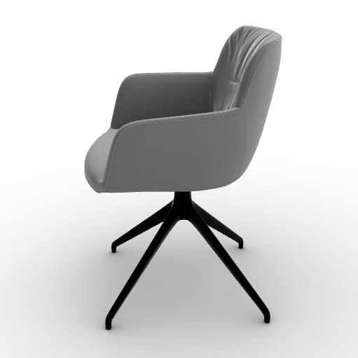 Cocoon Fabric/Metal 360° Swivel Customizable Padded Plush Seat Dining Armchair