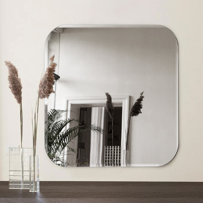 Bevel Frameless Square Wall Mirror