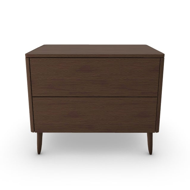 Boston Wood Nightstand w/2 Drawers