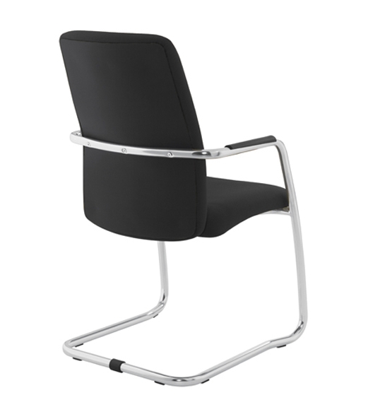 Gama Set of Visitor Armchairs, Upholstered Seat & High Back, Cantilever Frame