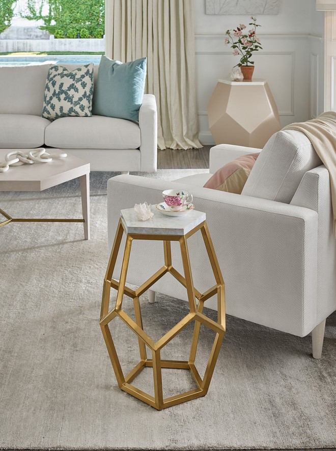 Opaline Metal Martini Table