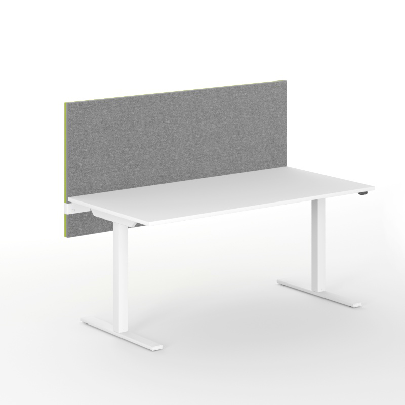 Motion Electric Height Adjustable Office Desk w/Panel Legs, 2 Level Columns