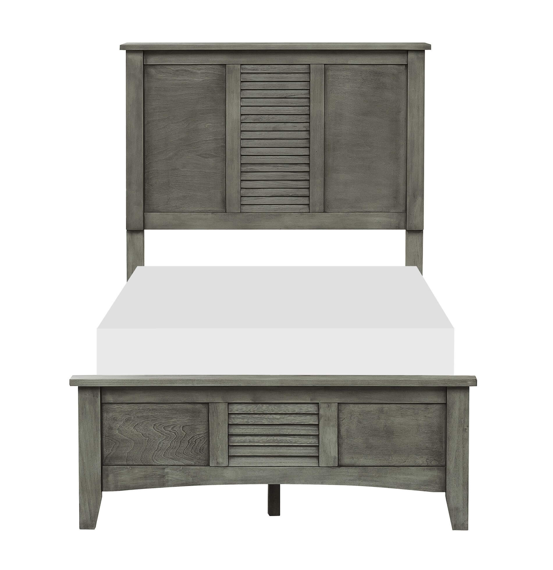 Garcia Wood/Wood Veneer Panel Bed, Twin Size