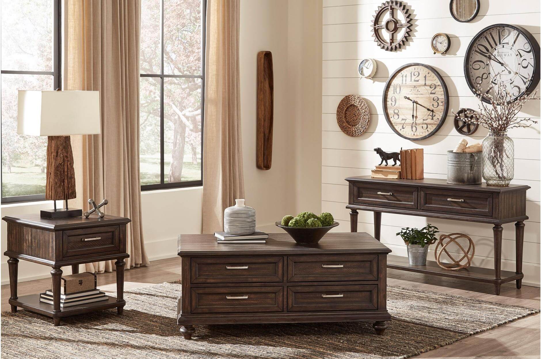 Cardano Wood Occasional Table Set