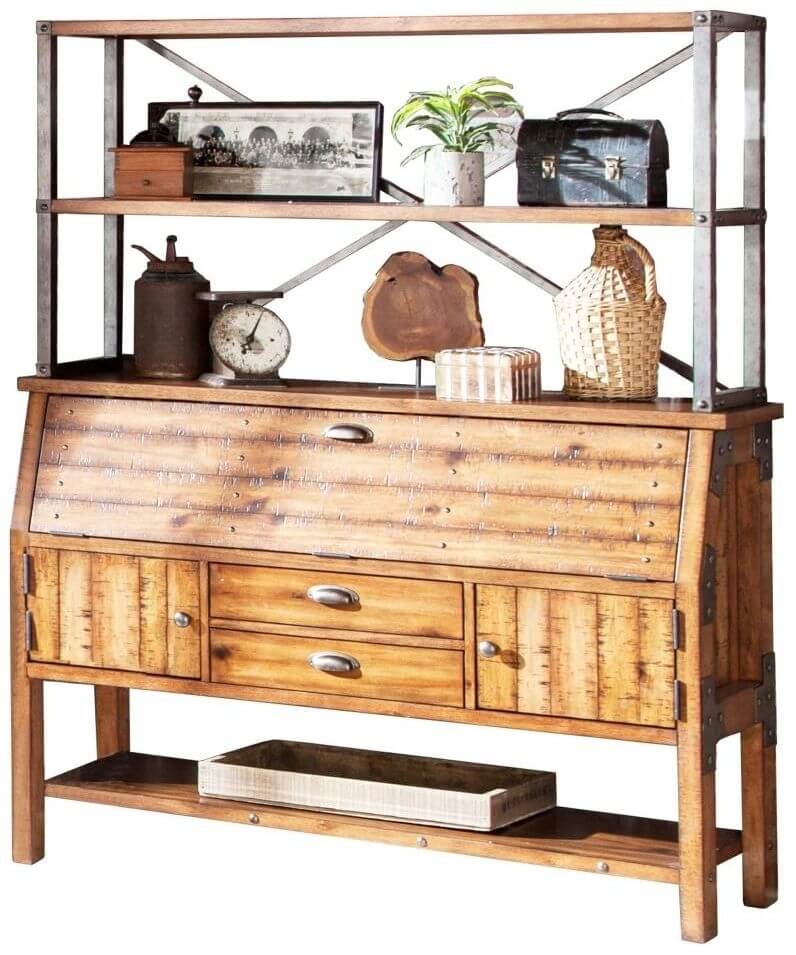 Holverson Industrial Wood Buffet w/Backer's Rack