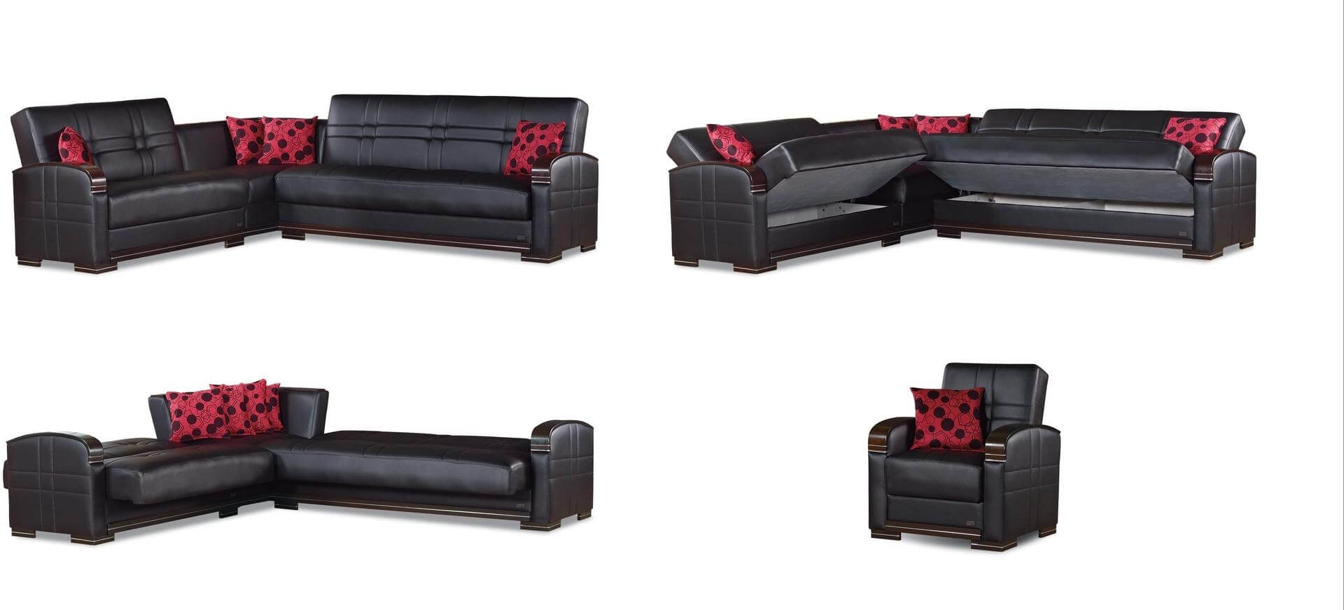Bronx Bonded Leather Sectional