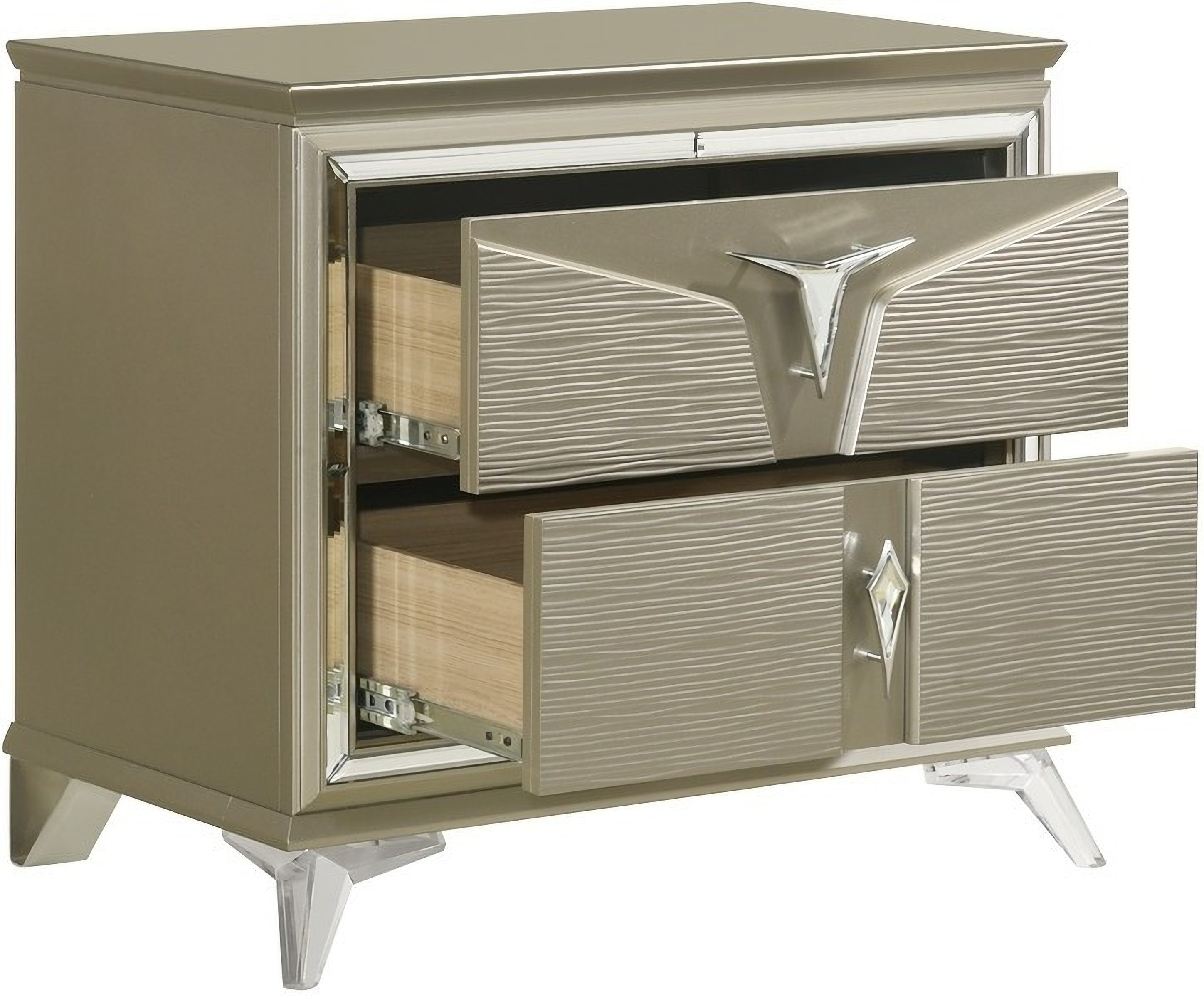 Samantha 2-Drawer Wood Veneer Nightstand