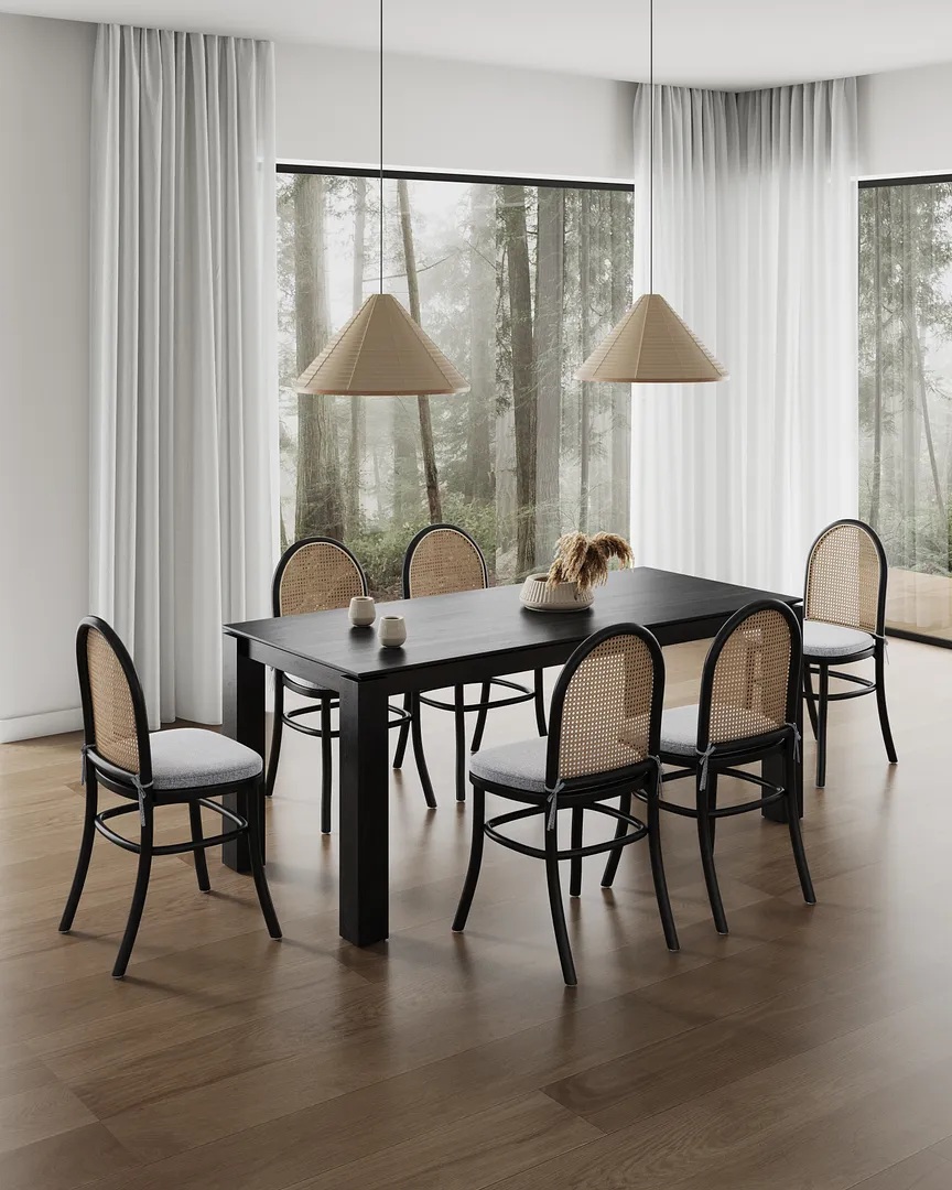 Rockaway 70.86-inch Solid Wood Dining Room Set w/Paragon 1.0 Chairs
