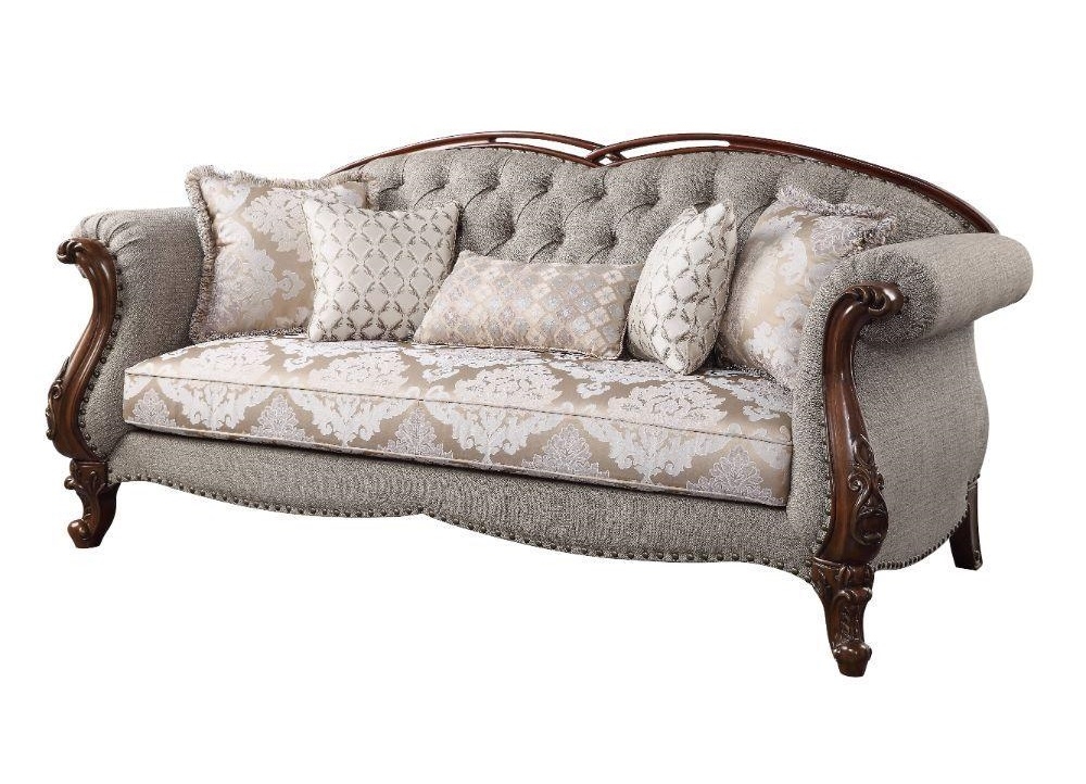 Miyeon Fabric Tufted Living Room Set w/Pillows