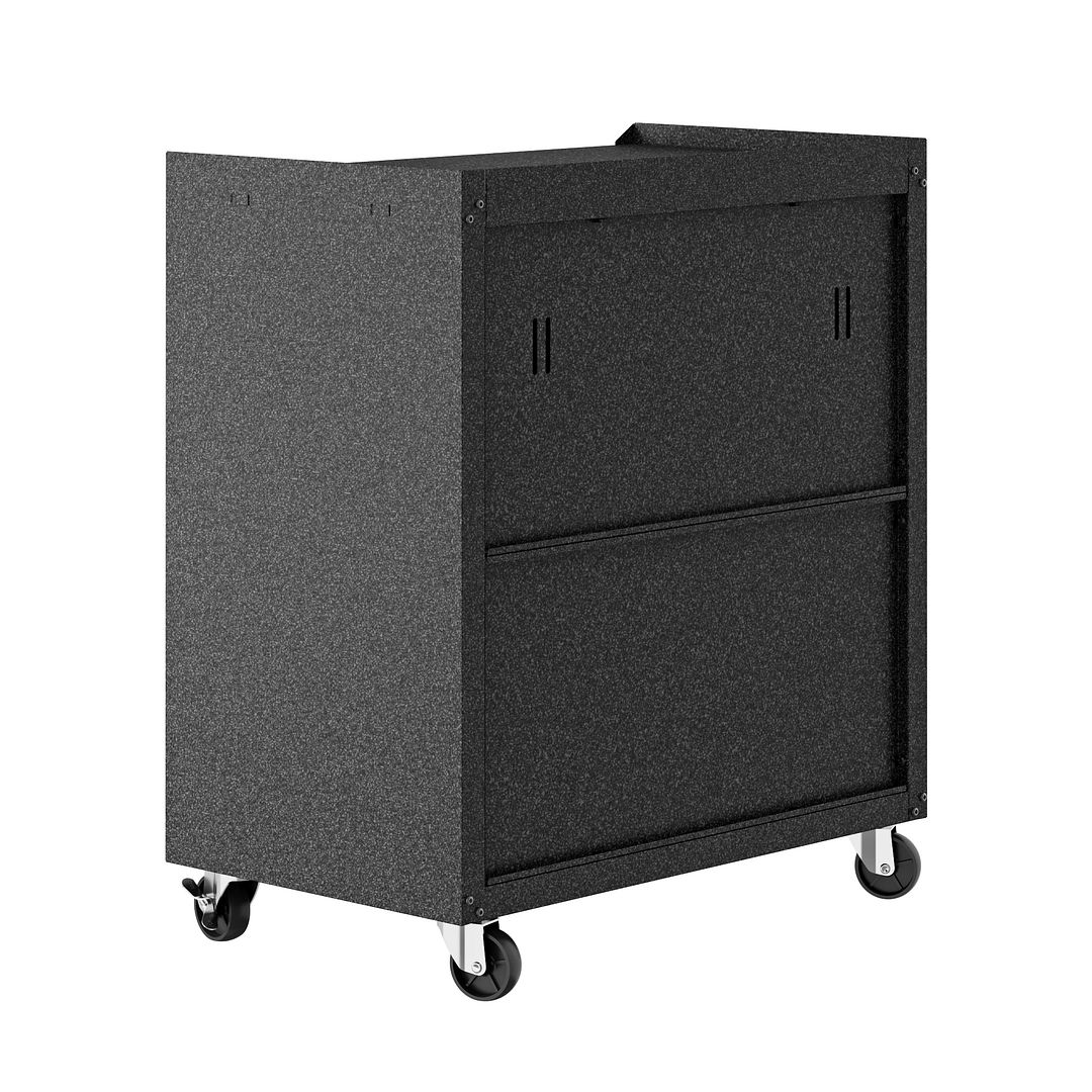 Fortress Textured Metal 31.5-inch Garage Mobile Cabinet w/1 Full Extension Drawer & 2 Adjustable Shelves