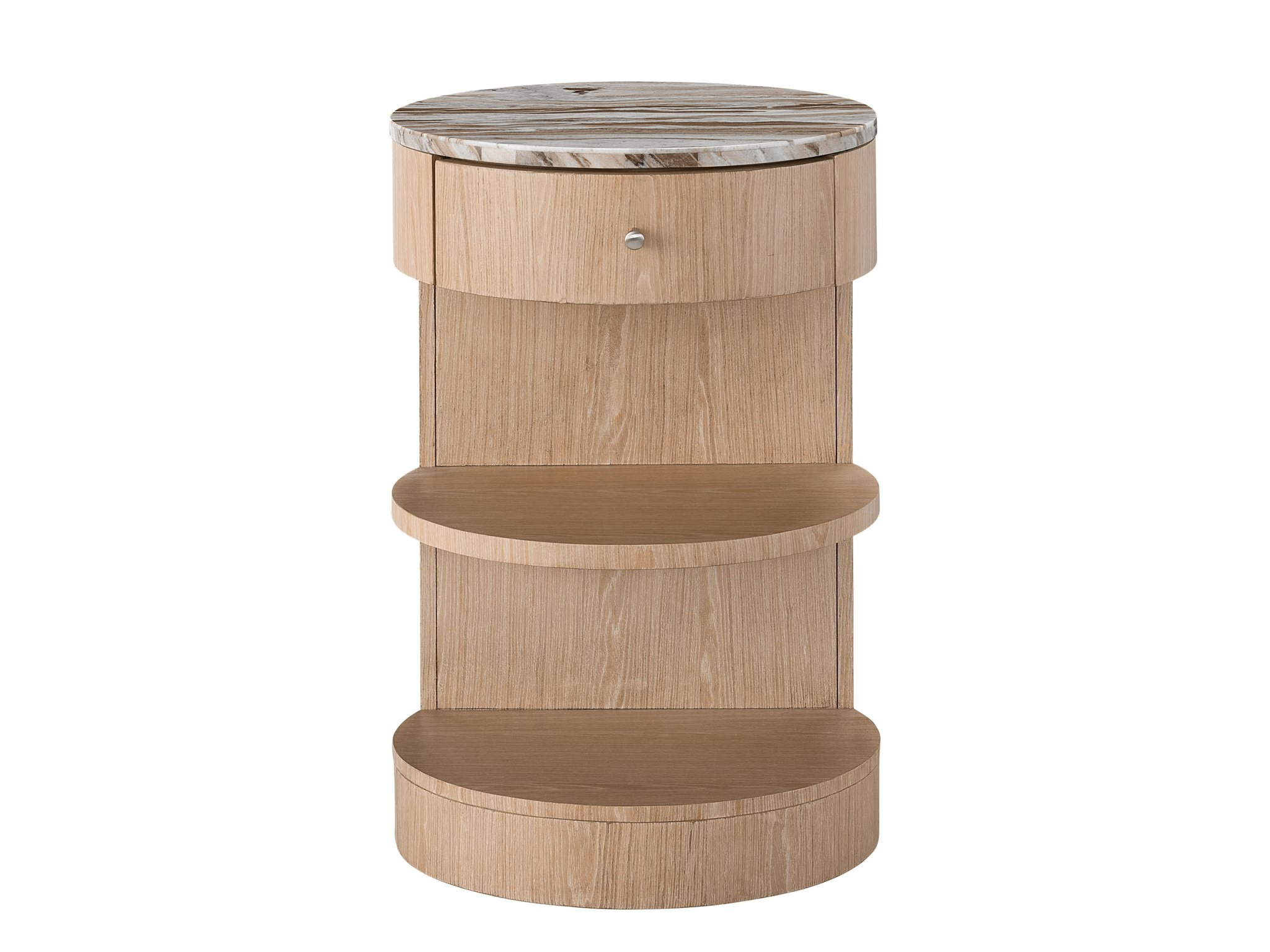 Breeze Wood Stone Top Nightstand w/Drawer