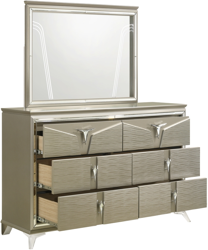 Samantha 6-Drawer Wood Veneer Dresser
