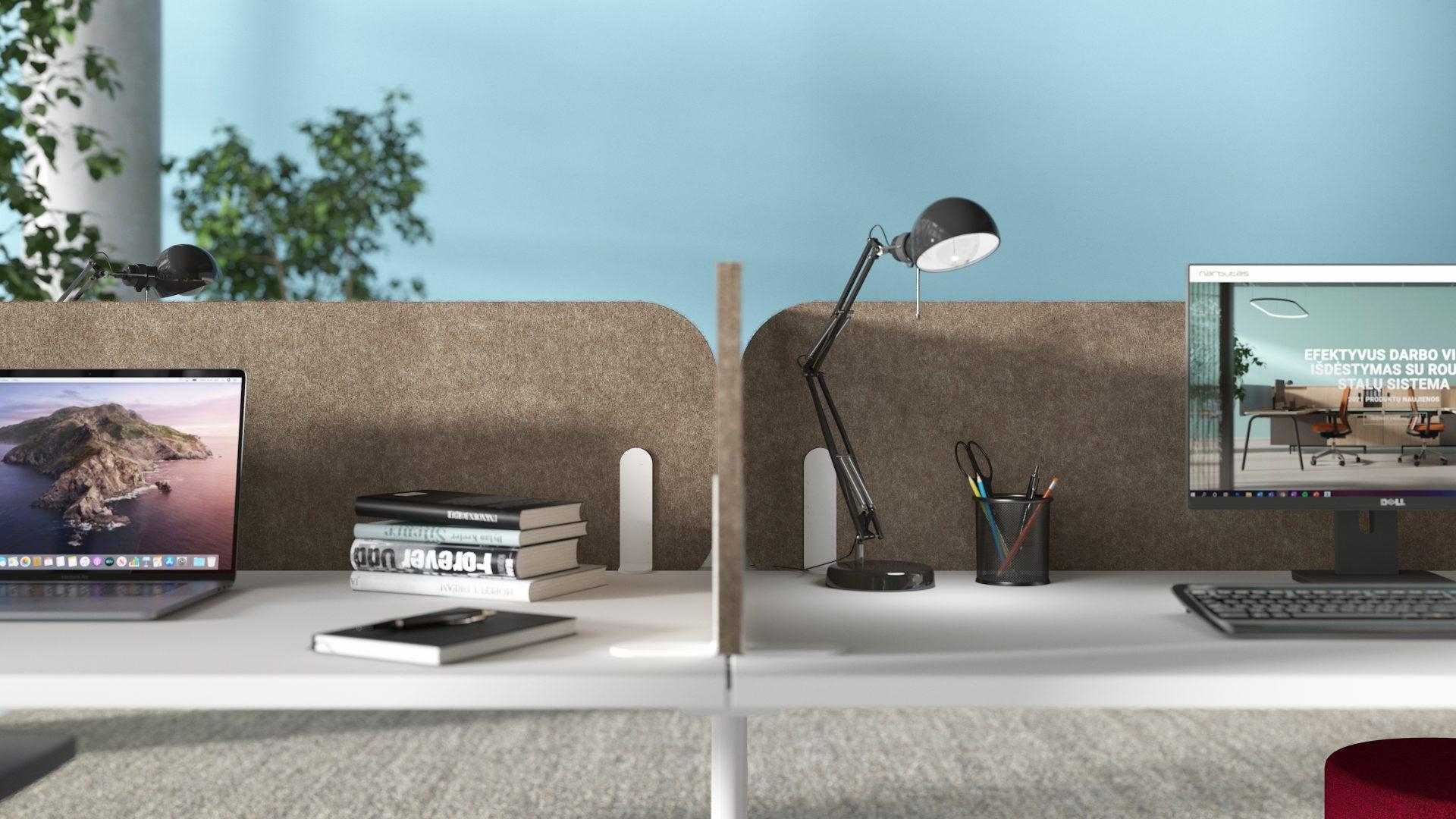 Round Pet Acoustic Screen for Bench Desk w/Sliding Top