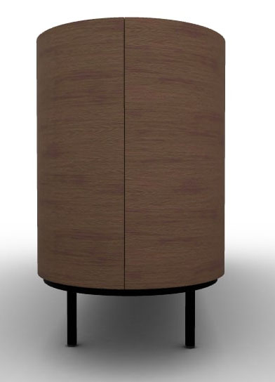 Lake Wood/Ceramic/Metal Sideboard w/4 Doors