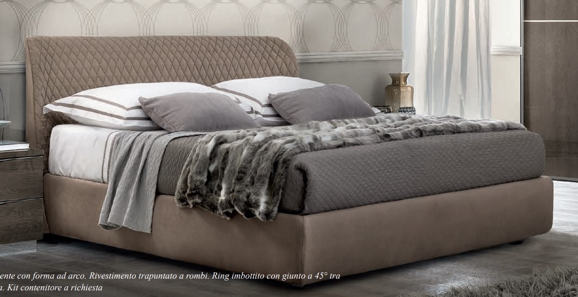Kleo Nabuk Platform Bed, Queen Size