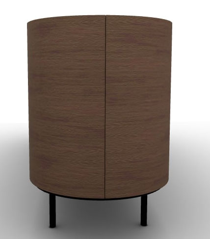 Lake Wood/Ceramic/Metal Sideboard w/5 Doors
