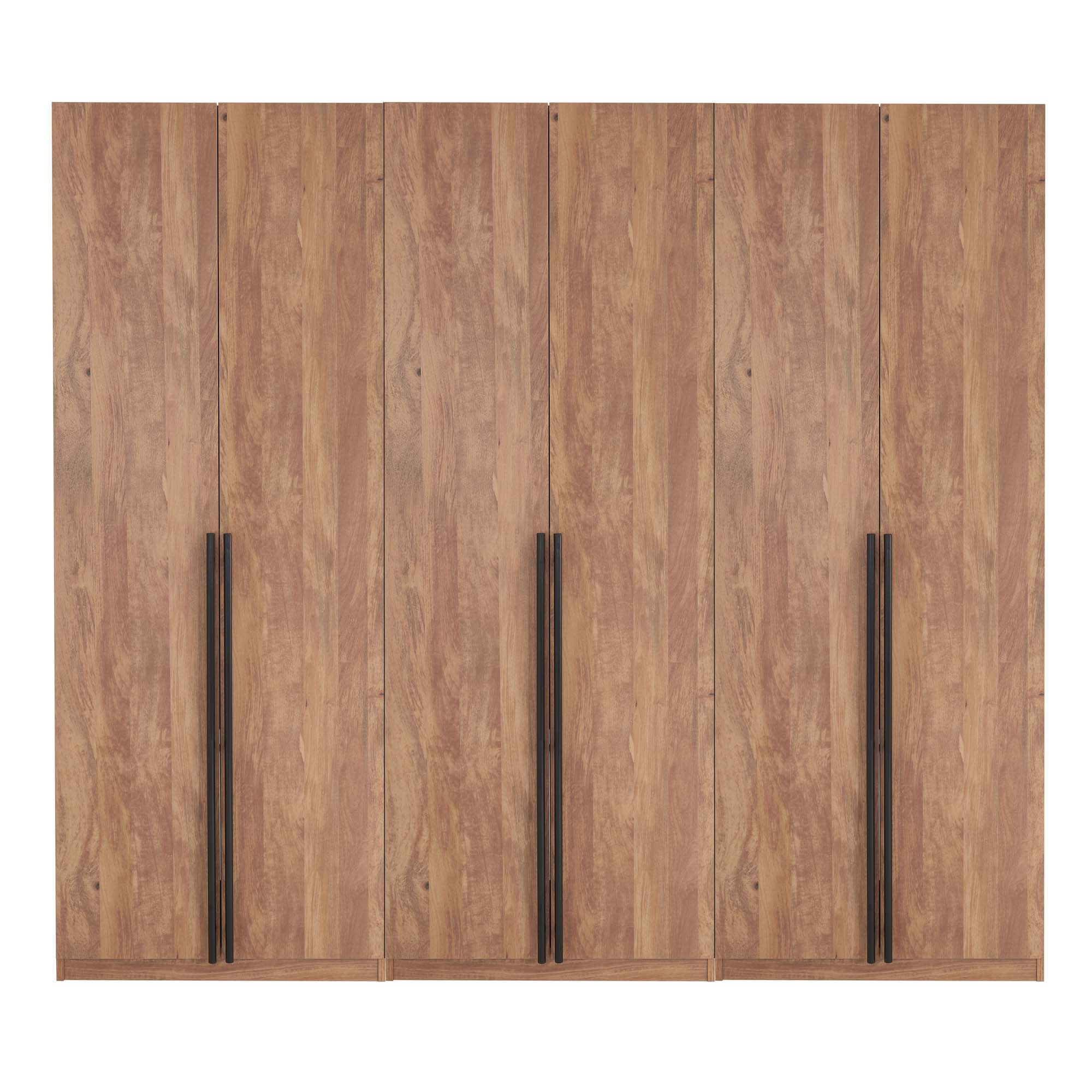 Manhattan Comfort Lee Wardrobe w/3 Rods, 3 Shelves & 6 Drawers