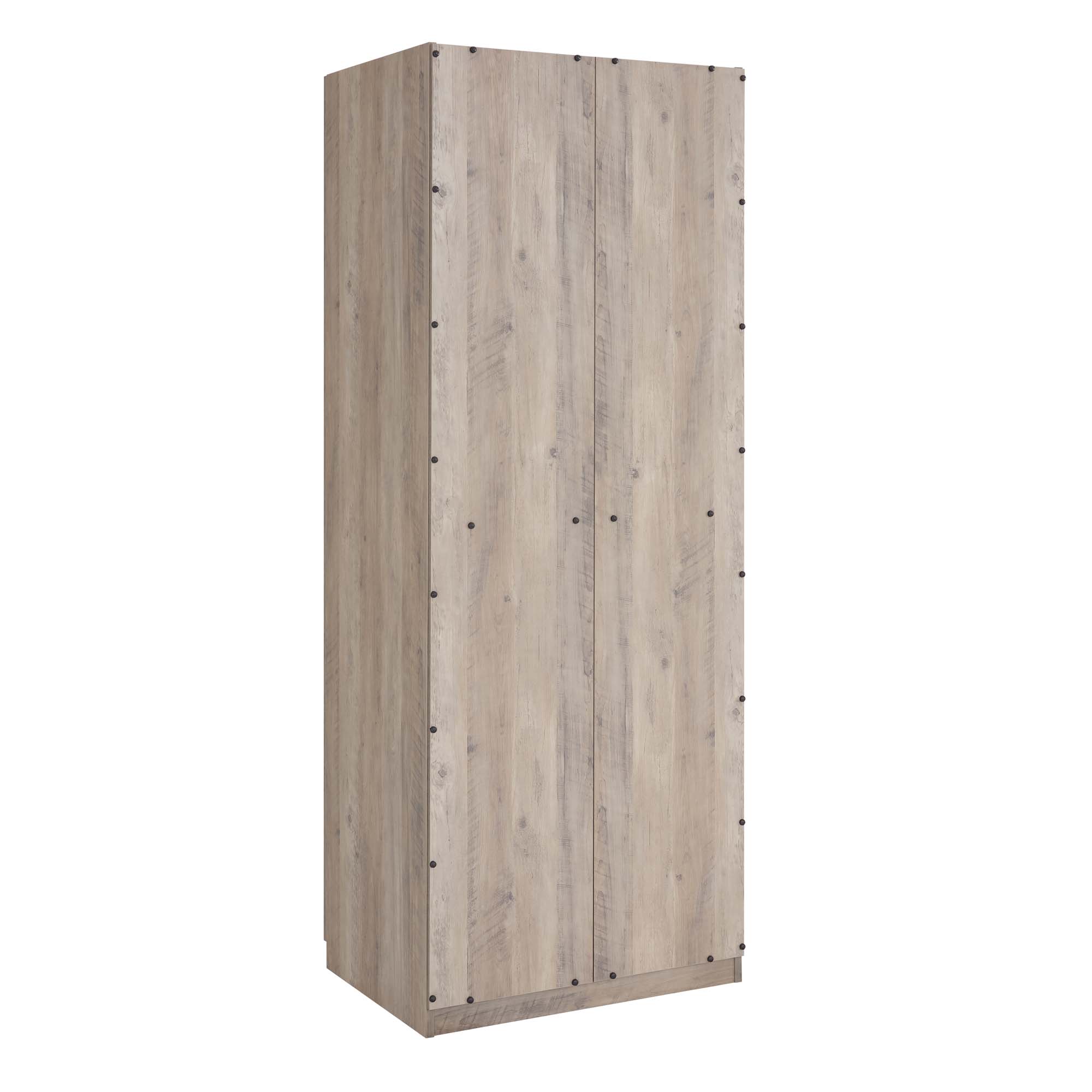 Lee Freestanding 3-Piece Wardrobe Closet 2.0 w/1 Hanging Rod, 1 Shelf & 2 Drawers 