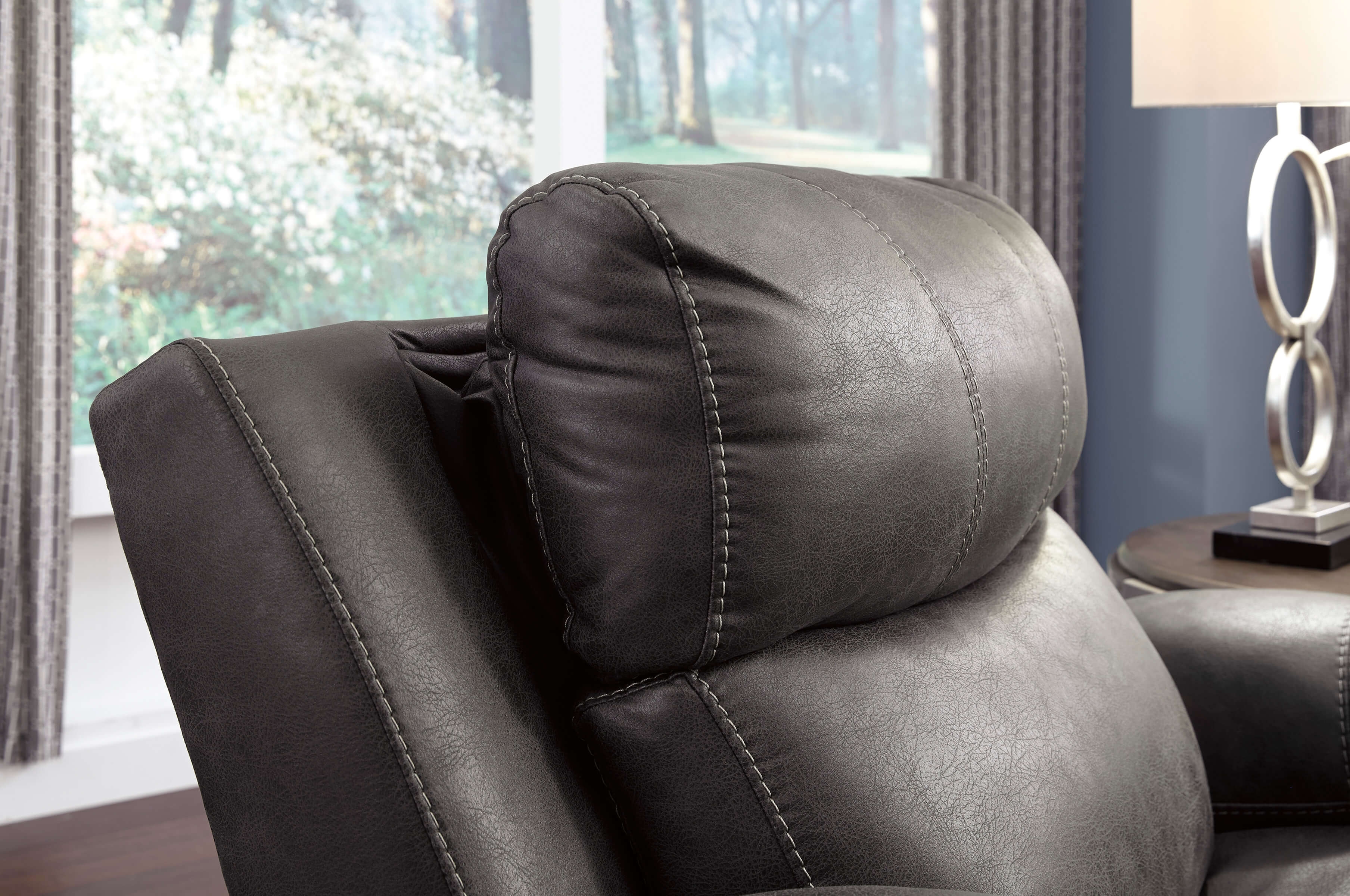 Ashley Erlangen Faux Leather Chair Soft Seat Cushions