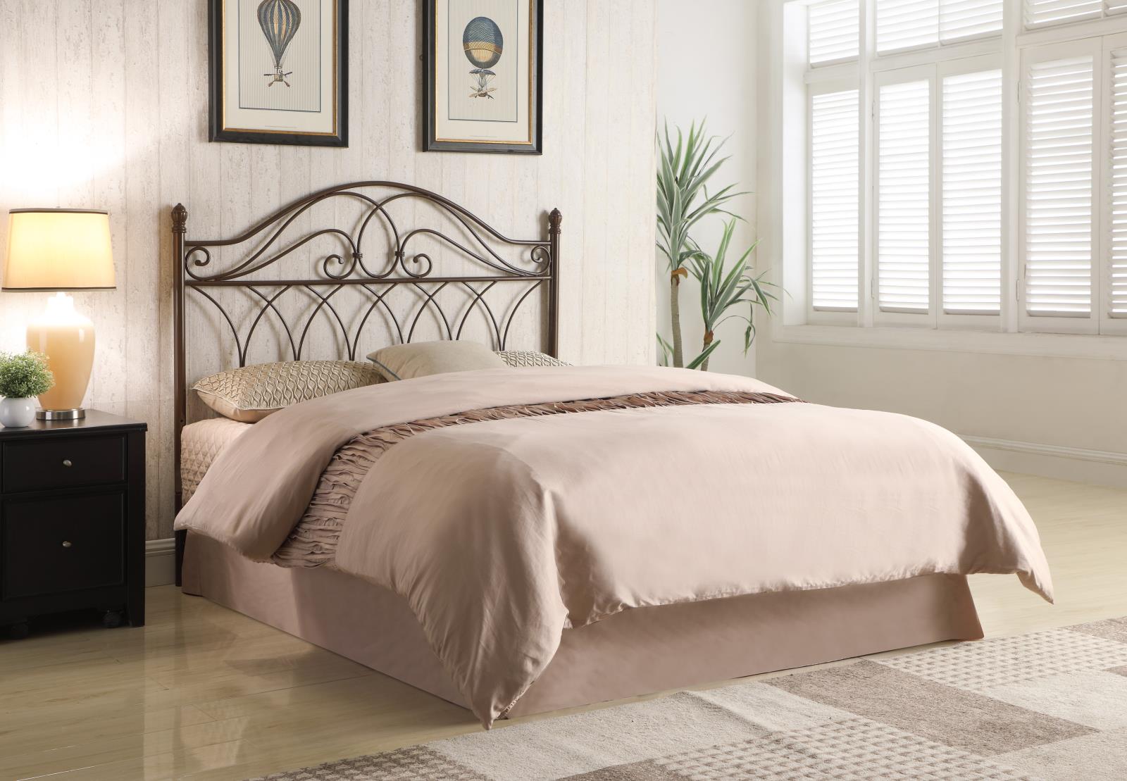 Zola Metal Scroll Headboard, Full/Queen Size