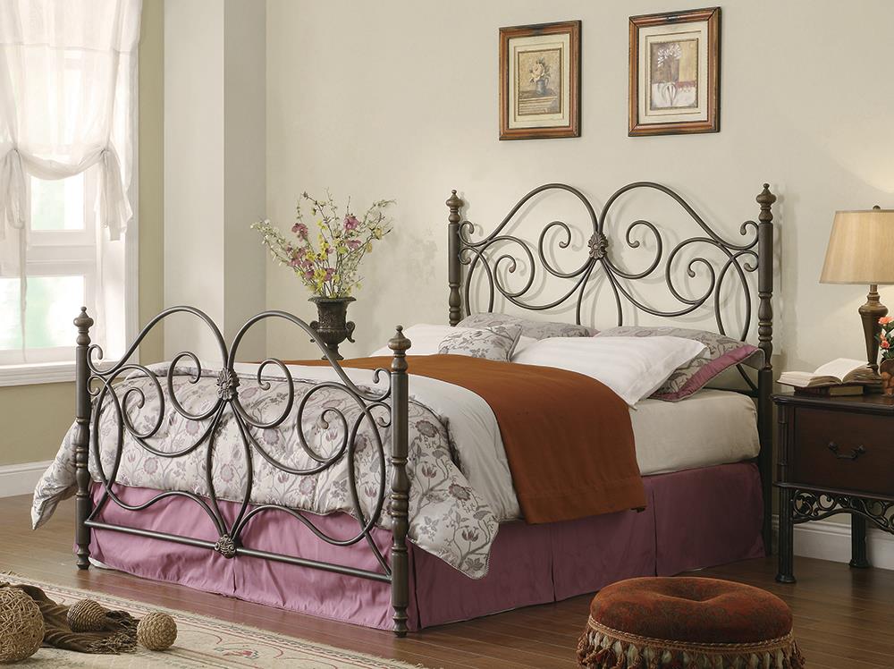London Metal Scroll Bed, Queen Size