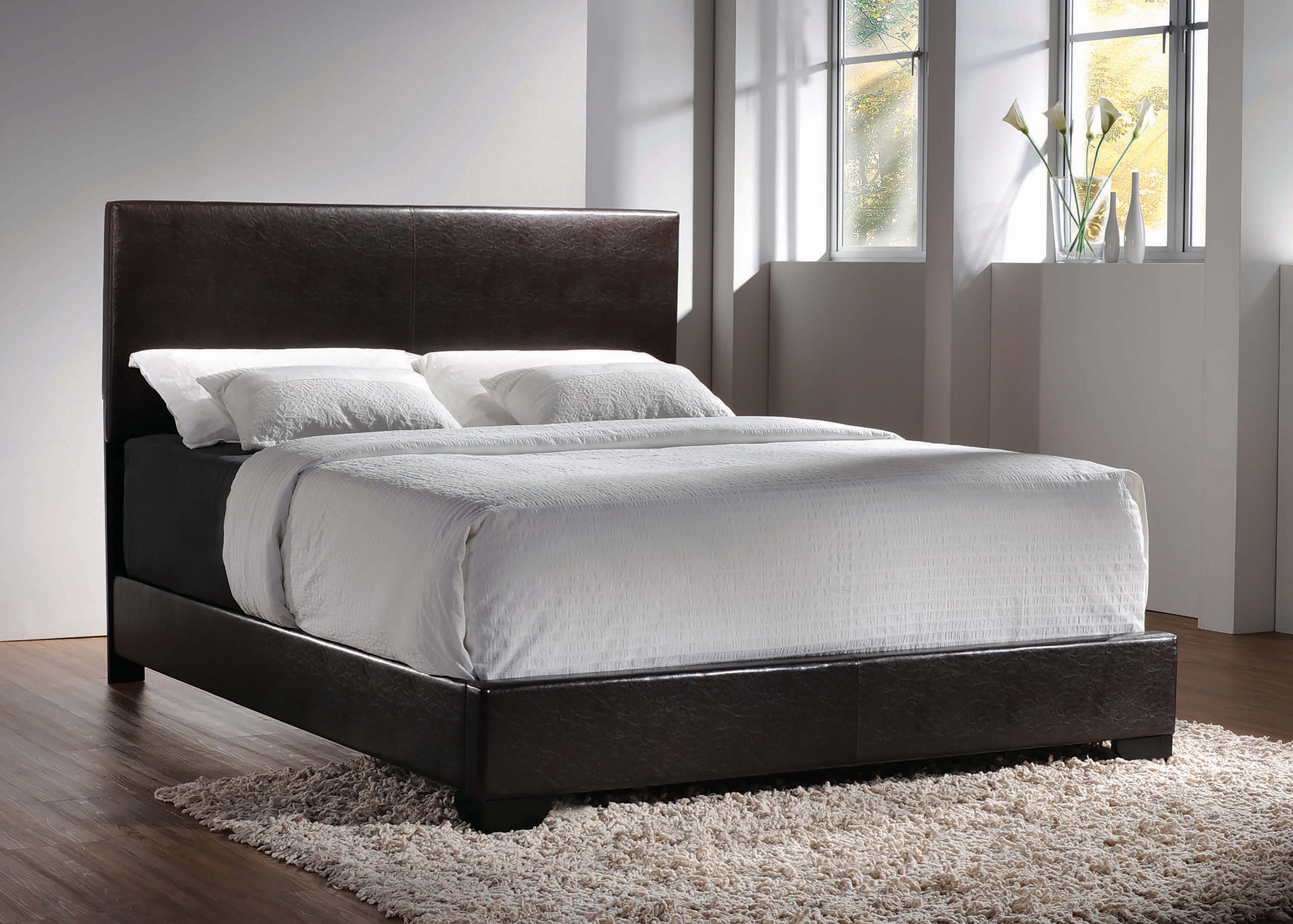 Conner Leatherette Panel Bed, California King Size