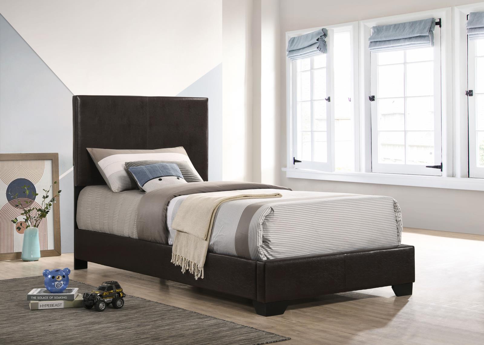 Conner Leatherette Panel Bed, Twin Size