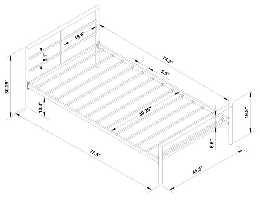 Fisher Metal Bed, Twin Size