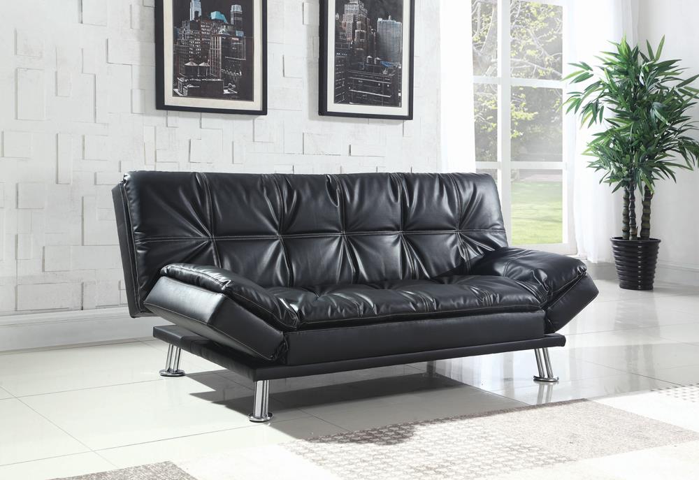 Dilleston Tufted Back Leatherette Sofa Bed