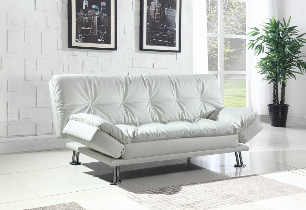 Dilleston Tufted Back Leatherette Sofa Bed