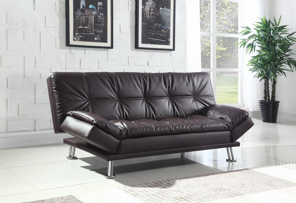 Dilleston Tufted Back Leatherette Sofa Bed