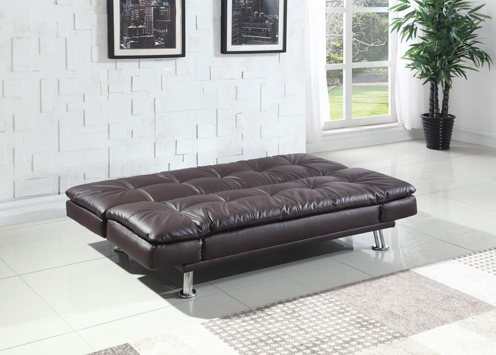 Dilleston Tufted Back Leatherette Sofa Bed