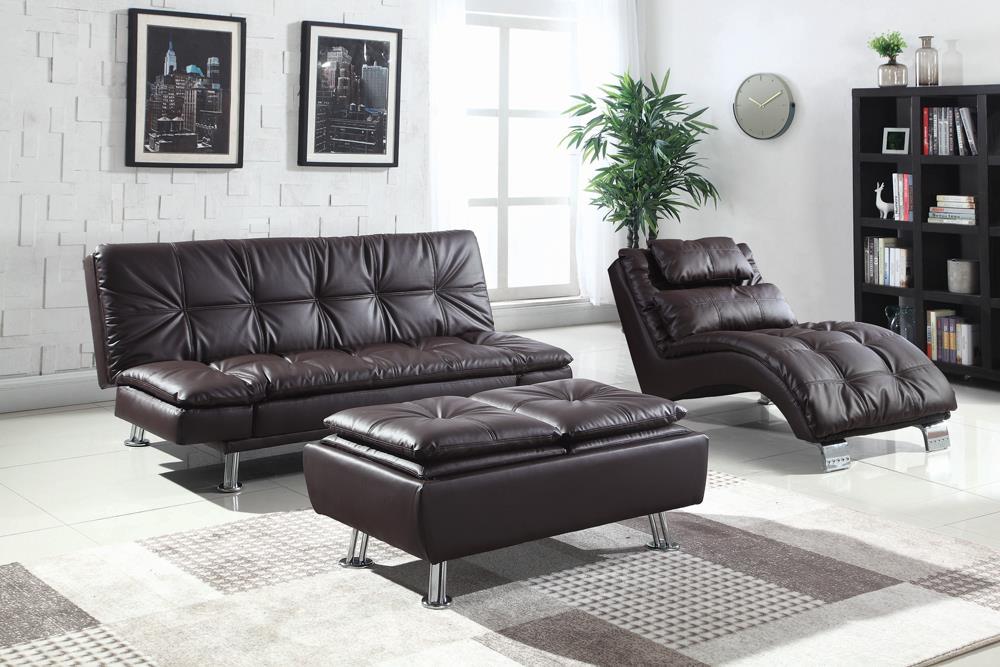 Dilleston Tufted Back Leatherette Sofa Bed