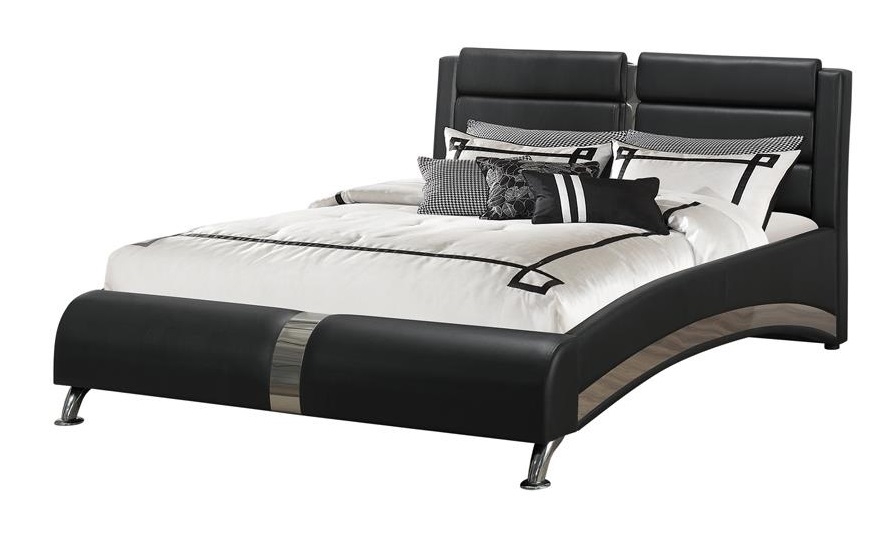 Jeremaine Leatherette Platform Bed