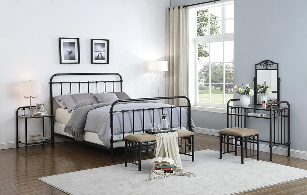Livingston Panel Metal Bed, Full Size