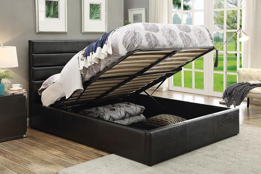 Riverbend Leatherette Storage Bed, Queen Size