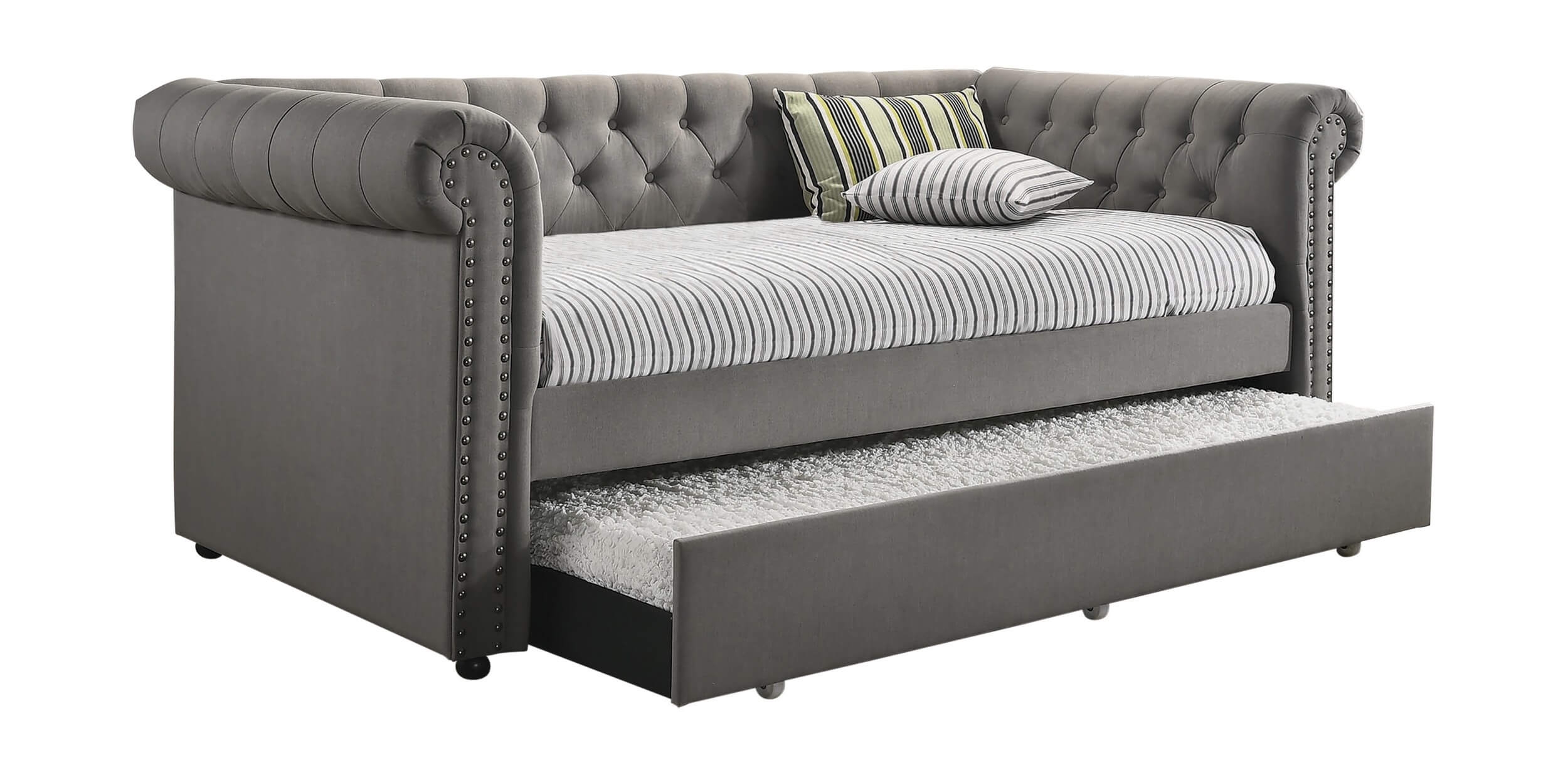 Buy Kepner Tufted Fabric Daybed with Trundle by