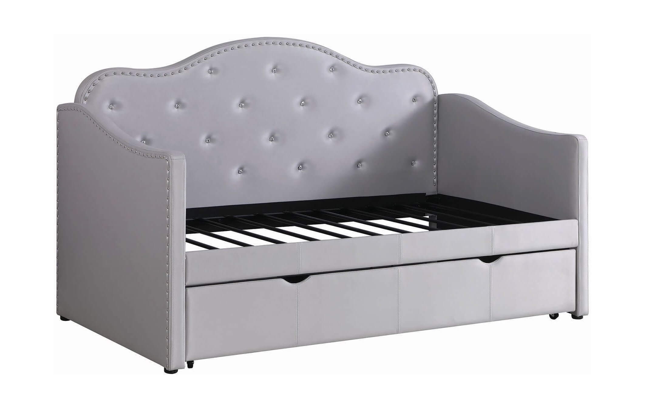 Elmore Leatherette Twin Daybed with Trundle