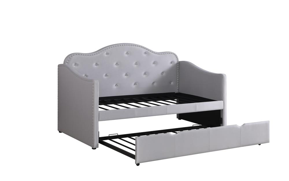 Elmore Leatherette Twin Daybed with Trundle