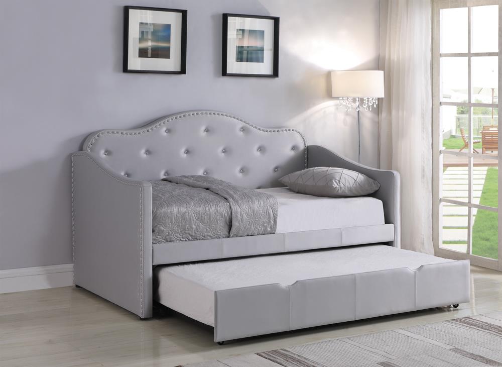 Elmore Leatherette Twin Daybed with Trundle