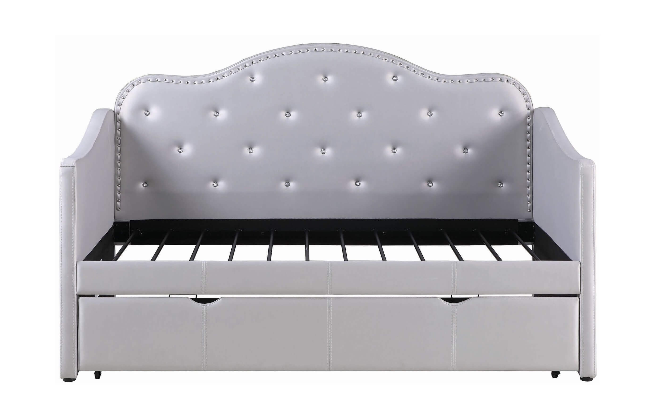Elmore Leatherette Twin Daybed with Trundle