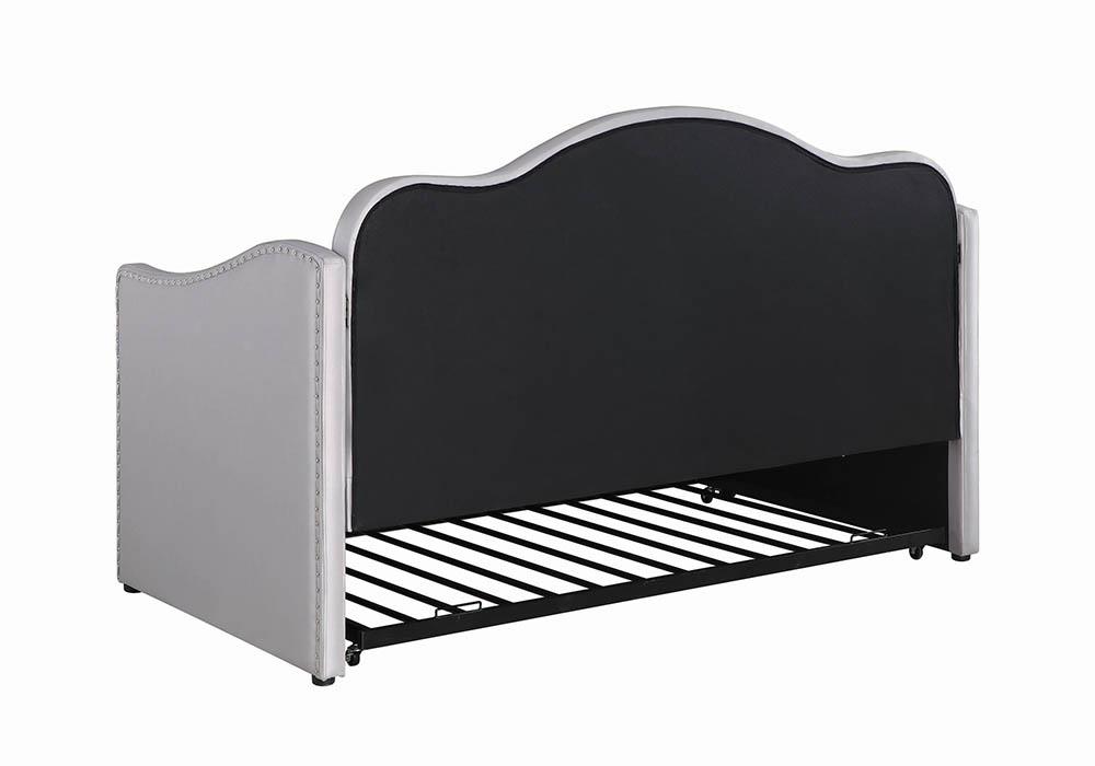 Elmore Leatherette Twin Daybed with Trundle