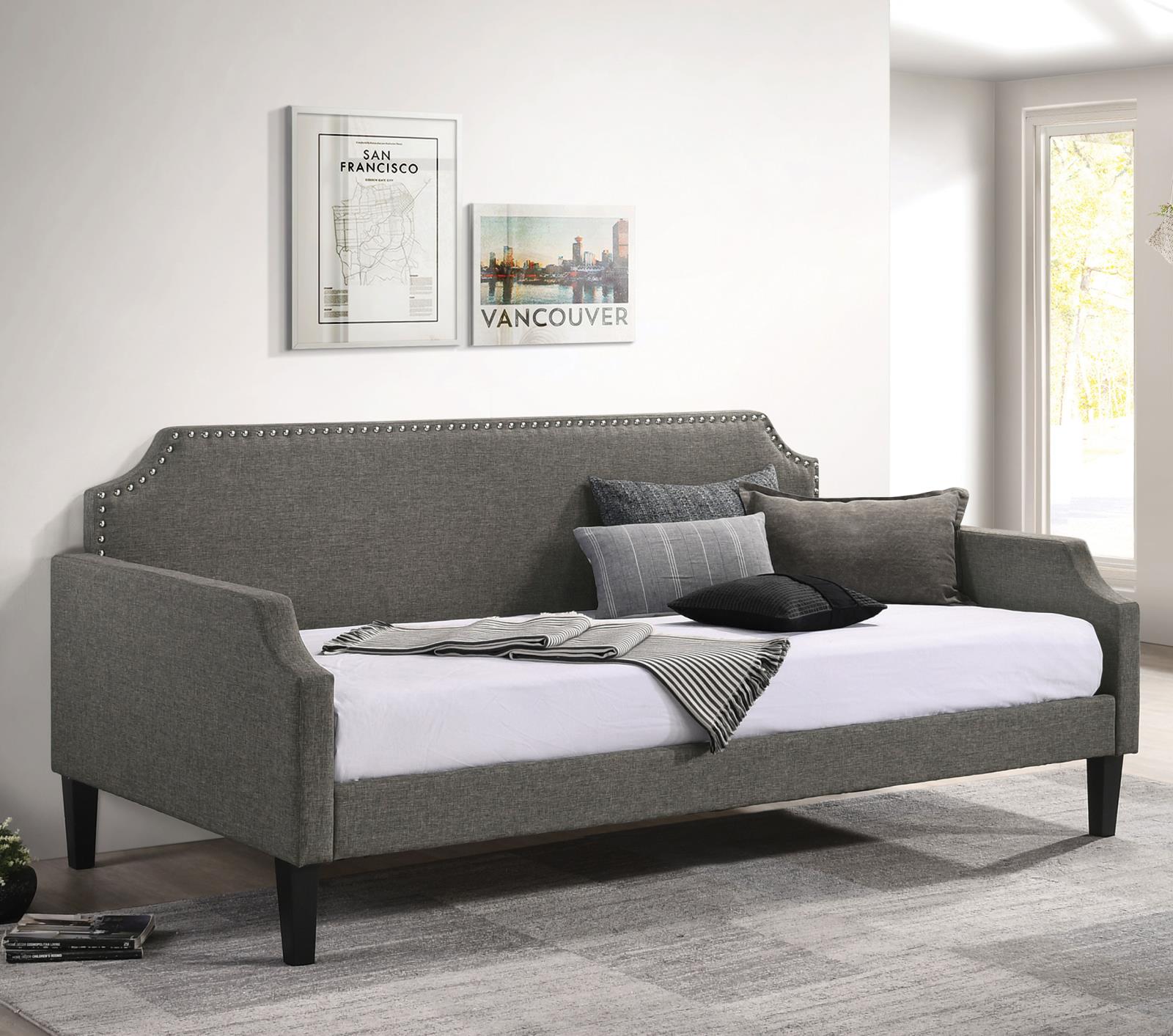 Olivia Fabric Twin Daybed with Nailhead Trim