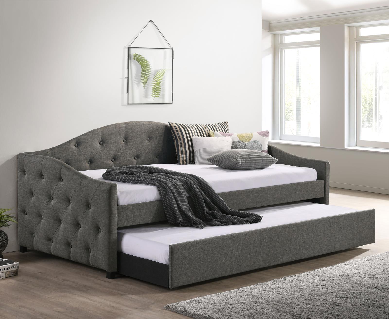 Sadie Fabric Twin Daybed with Trundle