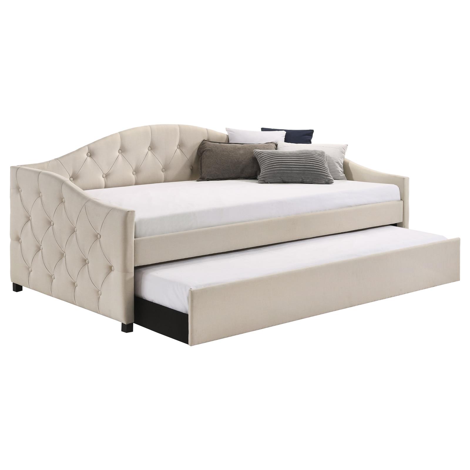 Sadie Fabric Twin Daybed with Trundle