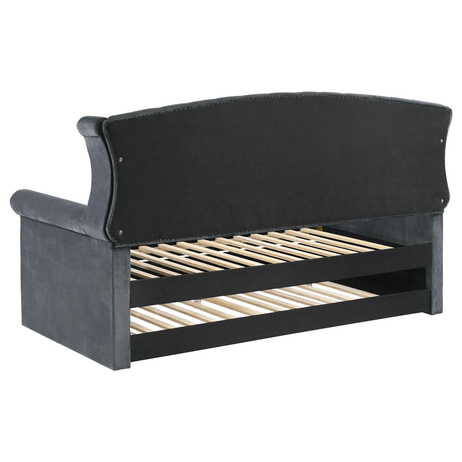 Scarlett Fabric Tufted Twin Daybed with Trundle