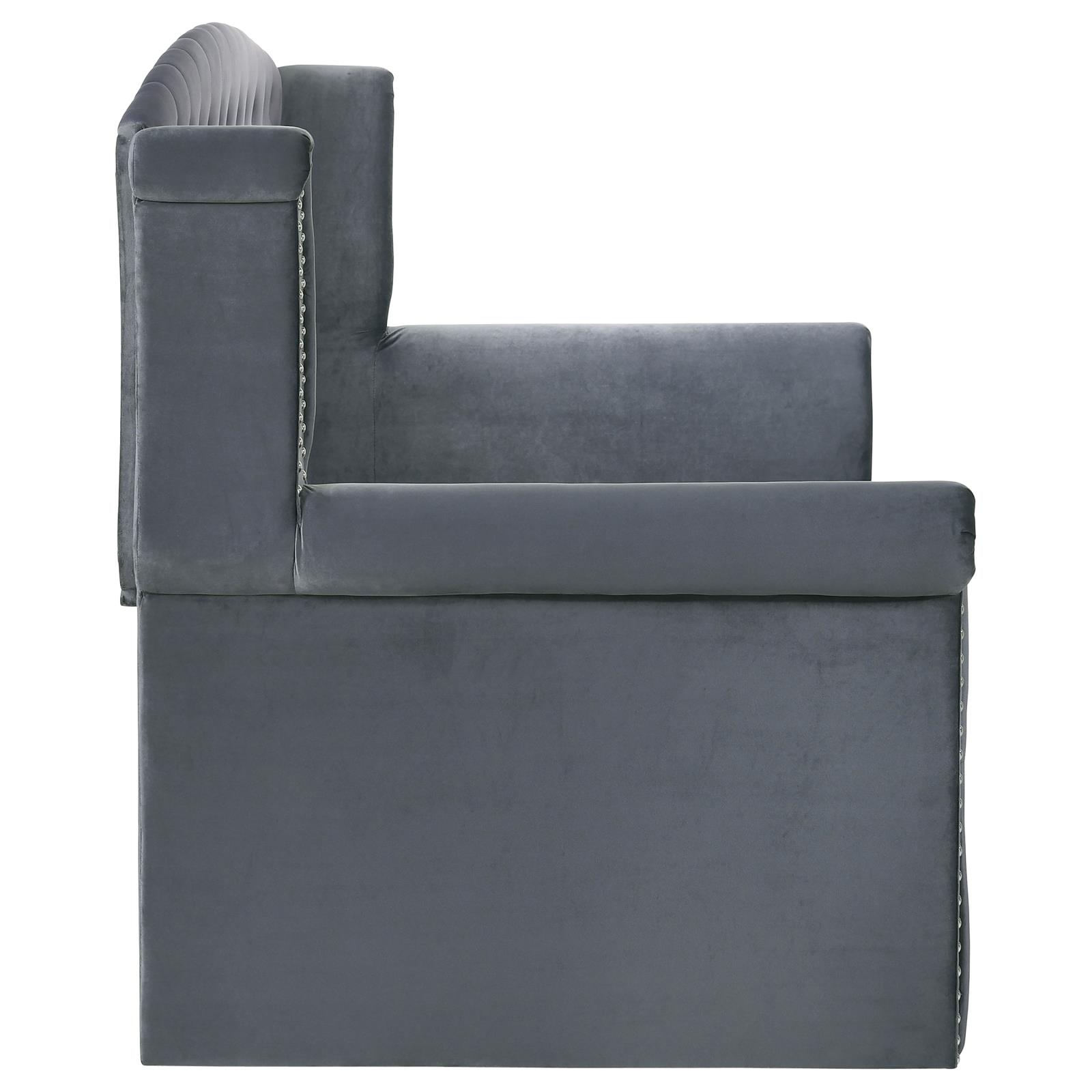 Scarlett Fabric Tufted Twin Daybed with Trundle
