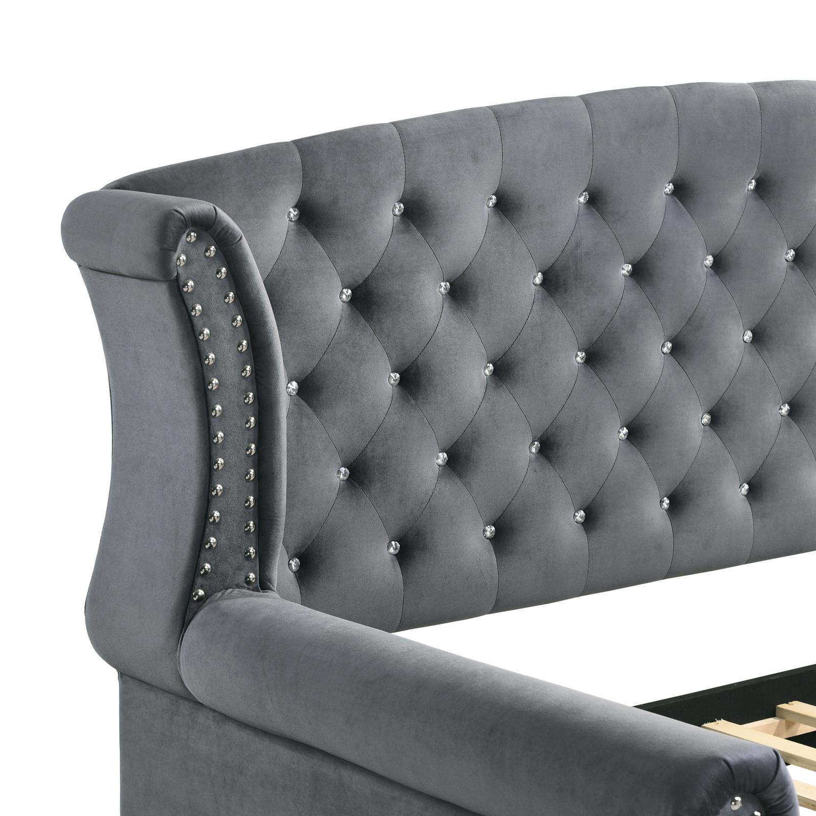 Scarlett Fabric Tufted Twin Daybed with Trundle