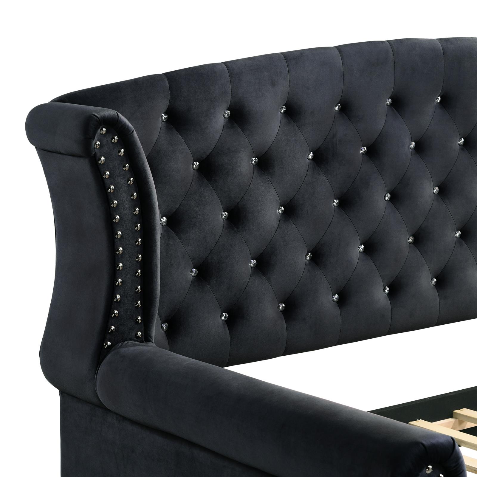 Scarlett Fabric Tufted Twin Daybed with Trundle