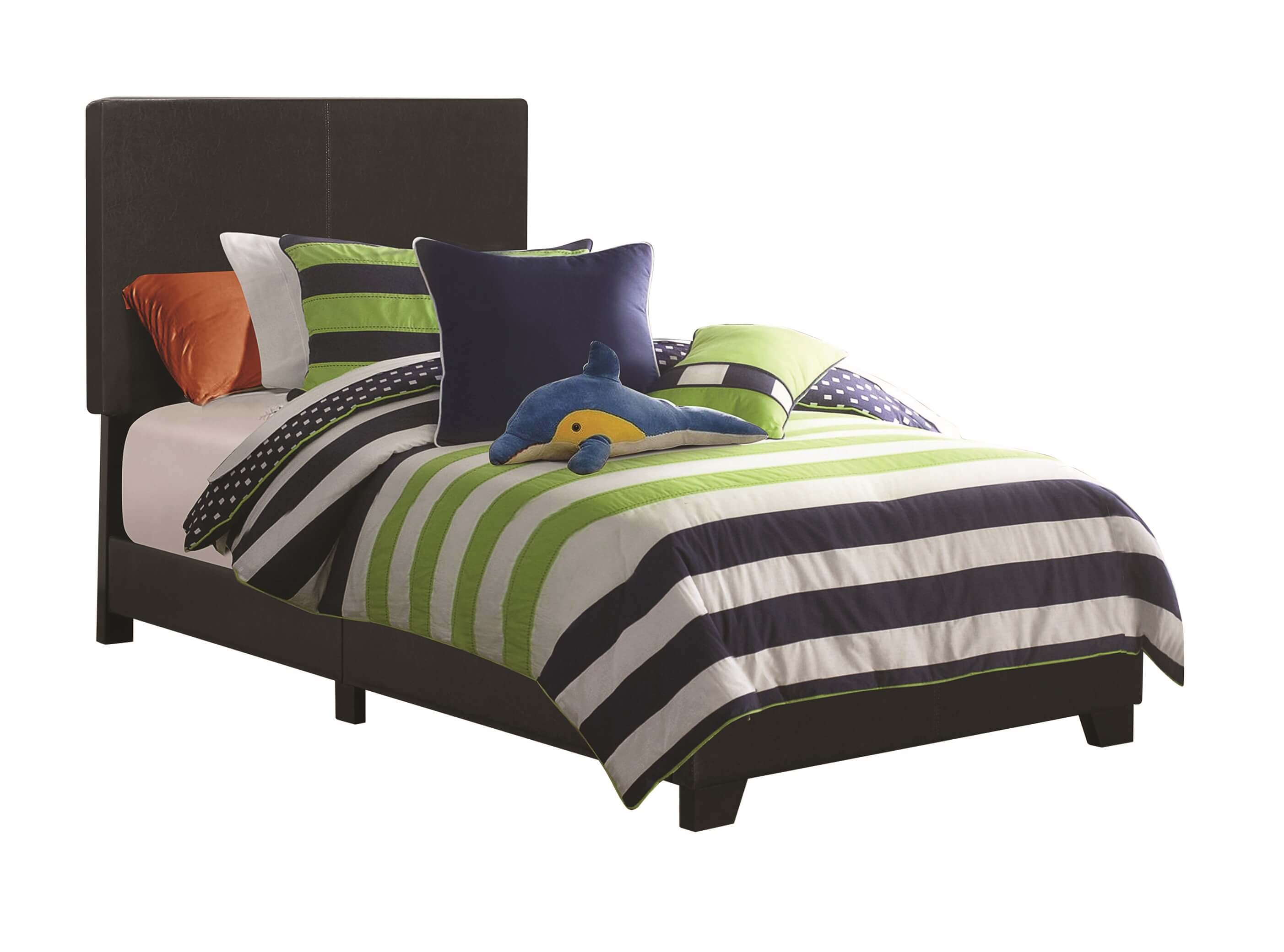 Dorian Leatherette Upholstered Panel Bed